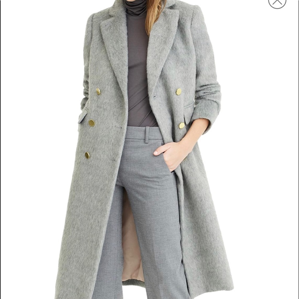 NWT JCREW Collection long brushed wool coat size 6